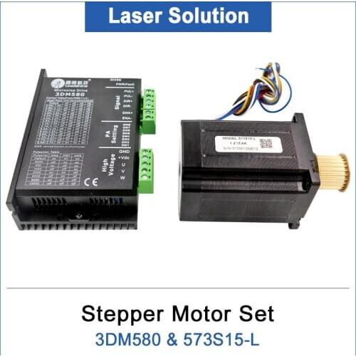 Leadshine 5.8A 573S15 Stepper Motor and 3MD580 Stepper Driver 3 phase Laser Engraver for Co2 Laser Cutting & Engraving Machine