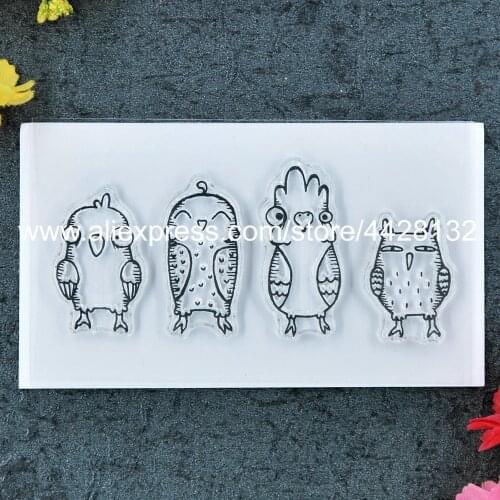 Owl Family Scrapbook DIY photo cards rubber stamp clear stamp transparent stamp 9052401