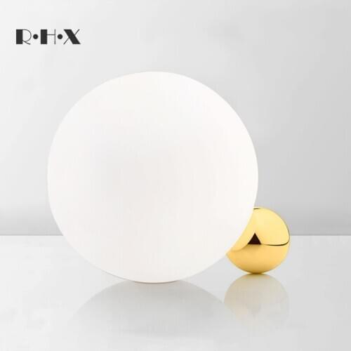 Modern glass ball led glass lampara mesa lampada comodino for bedroom dining room living room table lamp