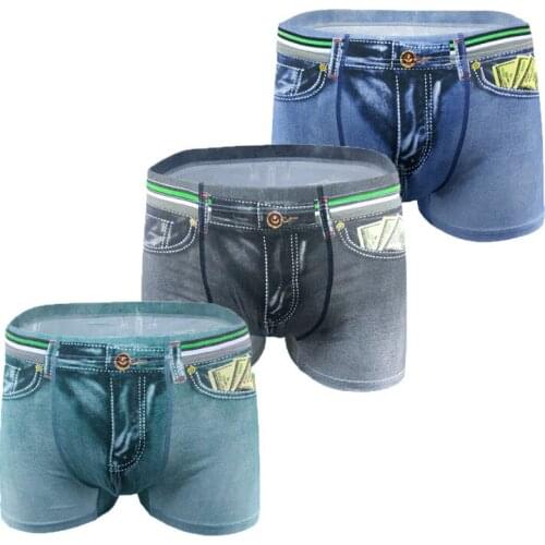 Printed Underpants For Male Cotton Bottom Mens Breathable Beach Summer Underwear Elastic Waist Boxer Shorts Sexy Pantis