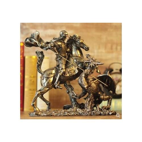 ROMAN ANCIENT GREEK KNIGHT DRAGON ARMOR MODEL ROMAN ARMORED WARRIORS ARCH MODEL CREATIVE HOME LIVING CABINET CRAFTS DECORATION