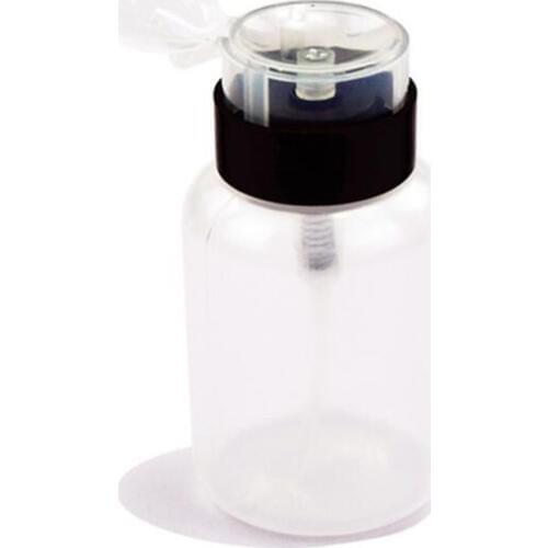 Hot Sale 210ML Empty Clear Pump Dispenser Bottle For Acetone Polish Remover Alcohol Liquid Oil Nail Art Beauty Tool