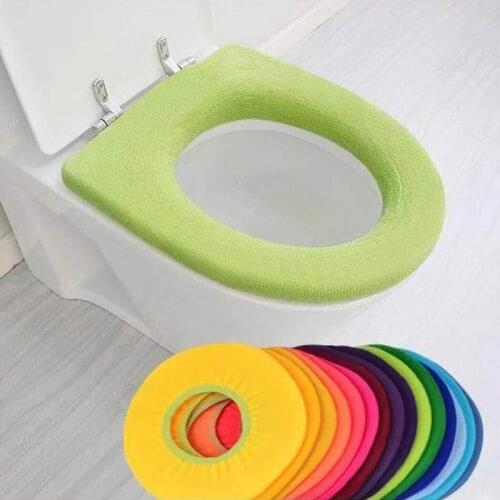 1PC Bathroom Accessories Set Toilet Seat Cover Mat Warm Soft Toilet Cover Seat Lid Pad Bathroom Closestool Protector