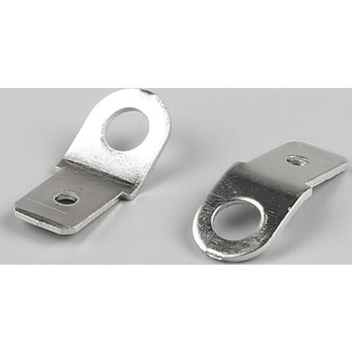 100pcs/lot 6.3 car horn terminal tinned copper terminal lug inserts male insert molding curved foot plug terminals