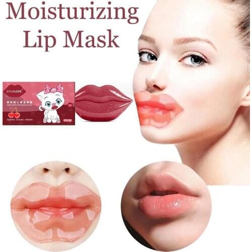 20 Pieces Crystal Collagen Moisturizing Lip Mask Pads Lip Care Essence Anti Aging Wrinkle Gel Patches Lips Mask Repair Lip Lines