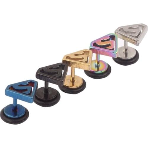 2016 Free Shipping Steel Fake Ear Plug Flesh Plugs Cheater Tapers Illusion Stud Earring Piercing Body Jewelry Men Women