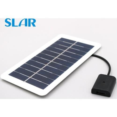 5V 400mA 2W Solar Panel Charger Power Bank Battery USB Powerbank Mobile Phone Waterproof Solar Panel Charge