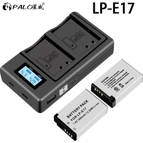 LP-E17 LPE17 LP E17 Battery + LCD Display USB Fast Charger for Canon EOS 200D M3 M6 750D 760D T6i T6s 800D 8000D Kiss X8i