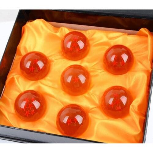 Anime Dragon Ball Son Goku 3.5CM Crystal Ball Collectors Edition Set Summon Shenron Wishing Ball