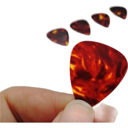 Free Shipping 100PCS Tortoise Shell Color Celluloid Guitar Picks Different Thickness Guitar Plectrum