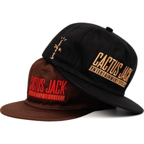Travis Scott Cactus Jack Snapback Cap Cotton Embroidery Baseball Cap For Men Women Adjustable Hip Hop Dad Hat Bone Dropshipping