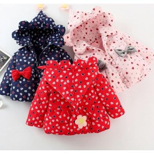 Childrens Clothing Winter Clothing 3-4Y 2021 New Girl Cotton-padded Jacket Winter Childrens Jacket Girl Baby Thick Coat