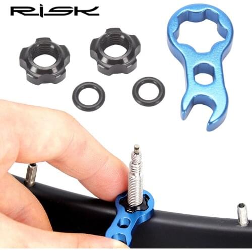 Bicycle Presta Valve Nut with Mountain Bike Install Wrench MTB Road Portable Tubeless Tire Valve Cap Repair Removal Tool