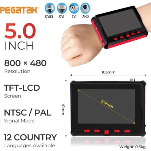 HD CCTV Tester Camera 8MP AHD TVI CVI CVBS 4in1 Analog Portable Monitor tester CCTV UTP cftv Camera tester Mini Monitor