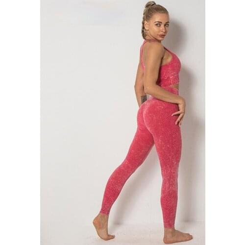 Two Piece Gym Set Women Seamless Fitness Breathable Yoga Set Bra And Legging Tracksuit Sports Suits Workout Clothes For Women