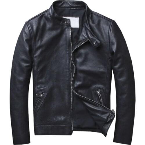 Biker Mens Genuine Leather Autos Jacket Suede Coat Motocycle Male Real Cow Leather Coat Plus Size 5XL European Style A577