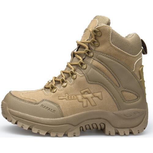 DUDELI Mens Military boot Combat Mens Chukka Ankle Boot Tactical Big Size Army Boot Male Shoes Safety Motocycle Boots