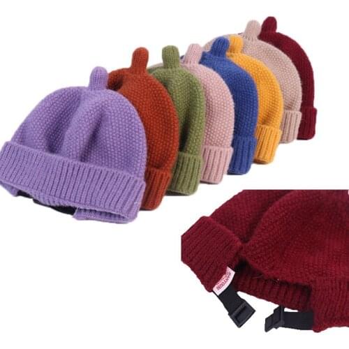 Parent-child Unisex Wool Knitted Hat Fashion Cuff Beanie Watch Cap Kids Women Men Beanie Winter Warm Caps Children Hats Skullies