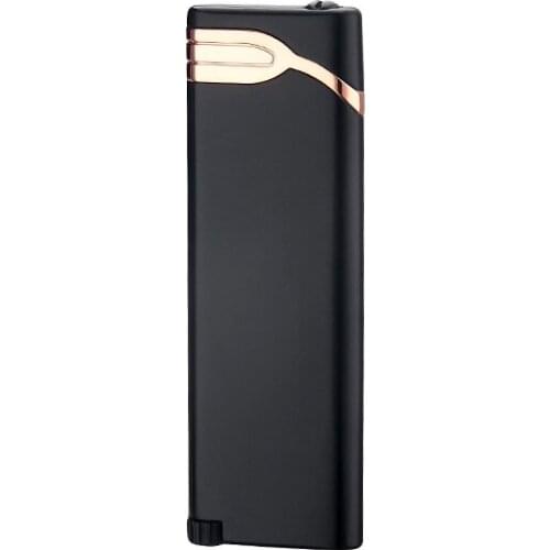 New Red Flame Ultra Thin Windproof Inflatable Metal Creative Wholesale Gas Lighter