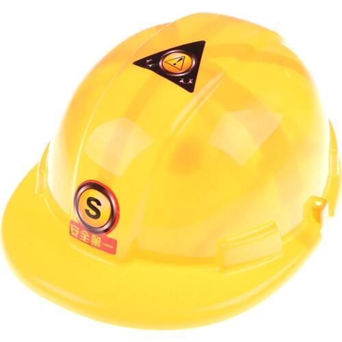 New Yellow Simulation Safety Helmet Pretend Role Play Hat Toy Construction Funny Gadgets Creative Kids Children Gift