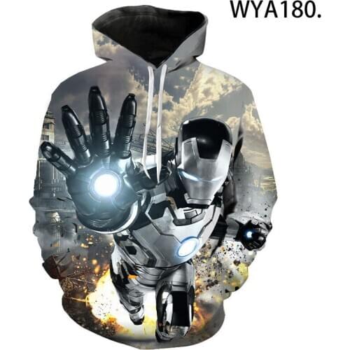 2020 New Iron Movie Sweatshirts 3D Printed Men Women Children Hoodies Pullover Long Sleeve Streetwear Boy Girl Kids Fashion Tops