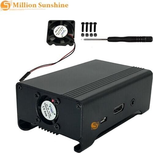 New shelves Raspberry Pie 3Generation Metal shell Raspberry Pi 3 aluminum alloy box Thermal protection shell with coolling fan