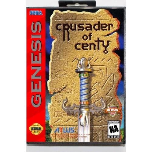 New 16 bit MD game card - crusader of centy with Retail box For Sega genesis system