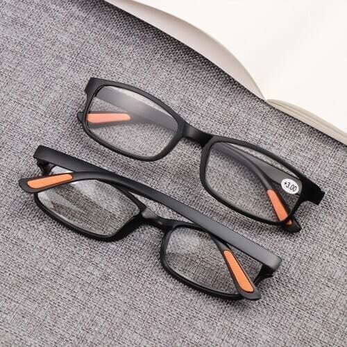 Unisex Ultra-light Reading Glasses Flexible Eyeglasses Magnifying Bifocal +1.00~+4.0 Diopter Elders Glasses Eye Wear Accessories