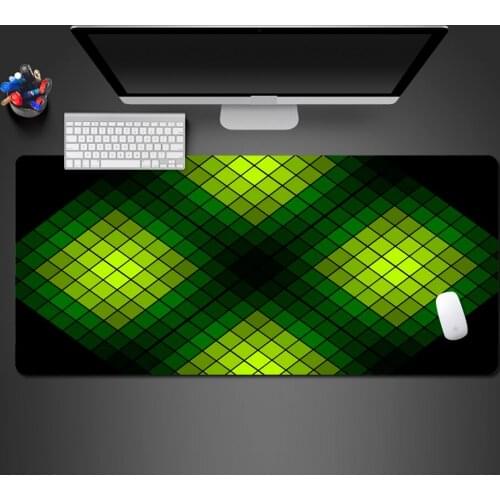 Green Diamond Shaped Simple Mousepad Fashion Hot Style Natural Rubber Washable Edge Computer Game Pad Unique Office Table Mat