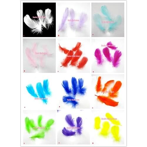 SALE! 50pcs/lot 6-12cm Artificial Goose Feather masks Wedding Party Decoration DIY craft Stage Props H0550