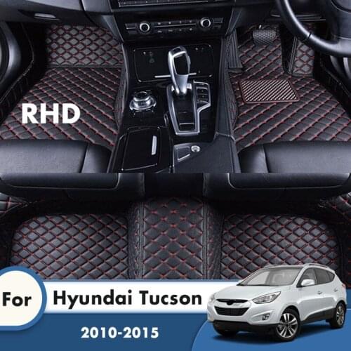 RHD Carpets For Hyundai Tucson 2015 2014 2013 2012 2011 2010 Car Floor Mats Foot Pads Custom Automobile Car Accessories Interior