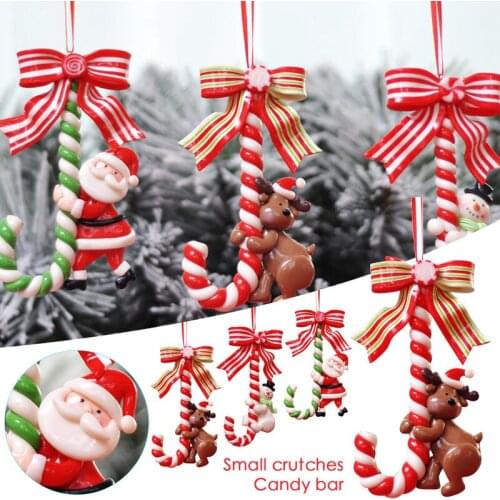 Christmas tree Santa Claus pendant Snowman Candy Cane Ornament Xmas Tree Decoration navidad Xmas Gift for Kids home Decor