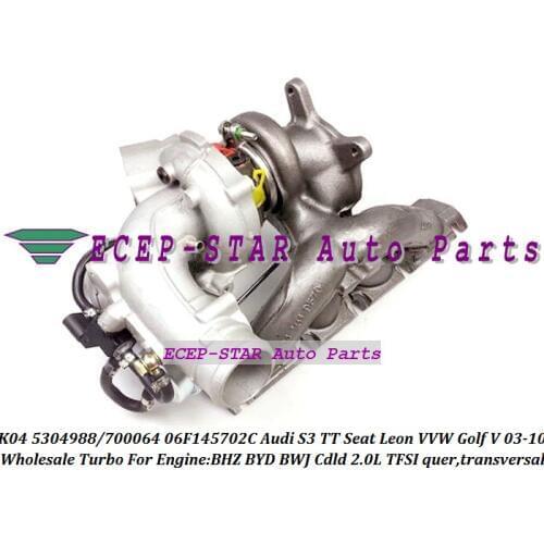 K04 53049880064 5304-988-0064 5304-970-0064 Turbo For AUDI S3 TT For Seat Leon For VW Golf V 03- BWJ BYD BHZ 2.0L TFSI Gasoline