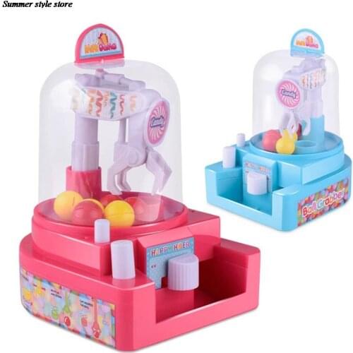 Fun Desktop Interactive Manual Children Baby Toys Kids Mini Doll Claw Machine Ball Catcher Game Candy Machine Random Color