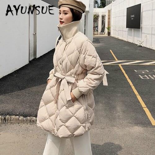White Duck Down Jacket Women Clothes 2020 Winter Coat Women Korean Stand Collar Puffer Jacket Women Warm Parka G8080 YY2174