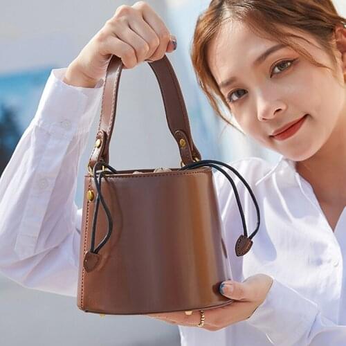 Bolsa Feminina Barrel-shaped Bucket Bag for Women Shoulder Bags Tote Handbag for wome Bolsos Primavera 2021 Sac Femme Lady Purse