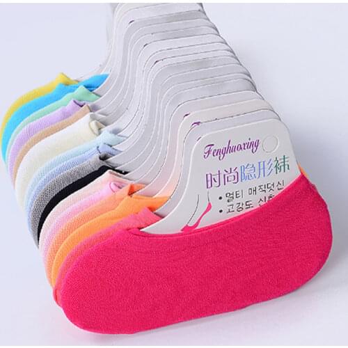 Candy-Colored Womens Magic Socks Velvet Hidden Short ankle socks Kids children Breathable No-Show Womens Socks Wholesale