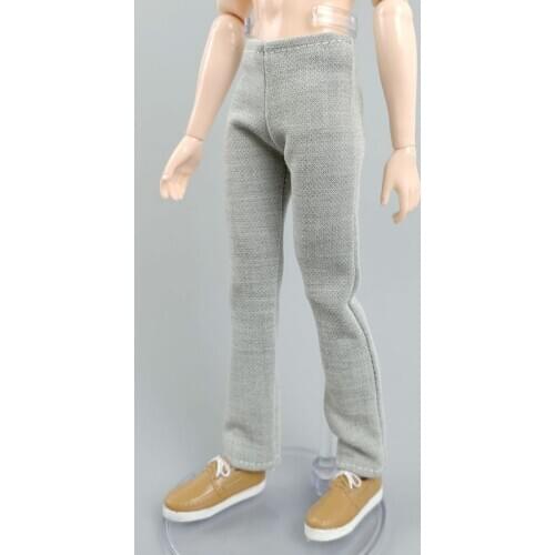 1/6 Doll Clothes Gray Handmade Pants For Ken Boy Doll Trousers For Barbies Boyfriend Ken Prince Male Doll Casual Accessories