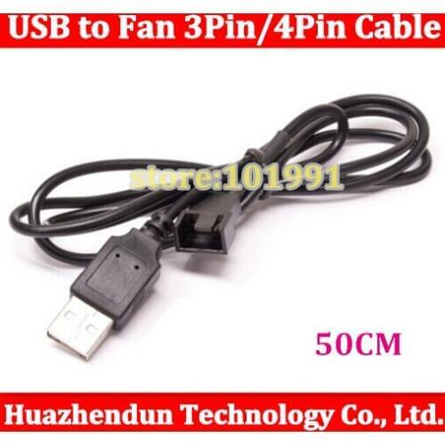 10pcs/lot Brand NEW High Quality USB to Fan 3Pin/4Pin 5V Adapter Cable Free shipping
