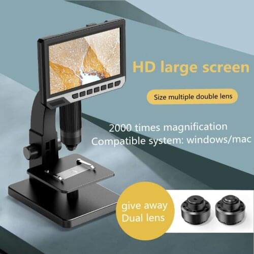 2000X electronic video microscope mobile phone repair magnifying glass HD LCD microscope high magnification digital microscope