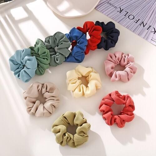 2020Summer Mesh Cloth Scrunchie Women Girls Elastic Hair Rubber Bands Accessories Tie Hair Ring Rope Holder Headwear Scrunch H21