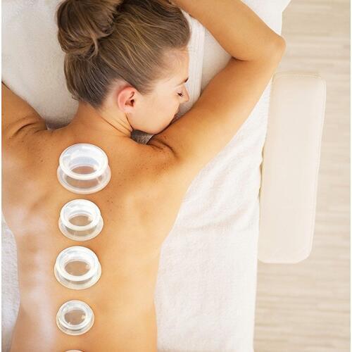 4 Pcs/Set Silicone Moisture Absorber Anti Cellulite Vacuum Cupping Cup Facial Body Massage Therapy Suit SN-Hot