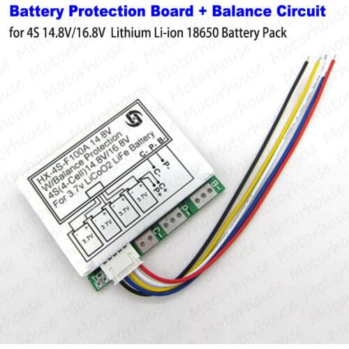 4S Battery Protection PCB Board+Balance Circuit for 4S 14.8V/16.8V 18650 Lithium Li-ion Battery Pack