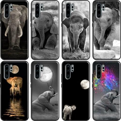 Baby Elephant Moon For Huawei P30 Pro P40 P20 Lite Mate 20 Lite TPU Case For Huawei P Smart 2019 2021 Coque