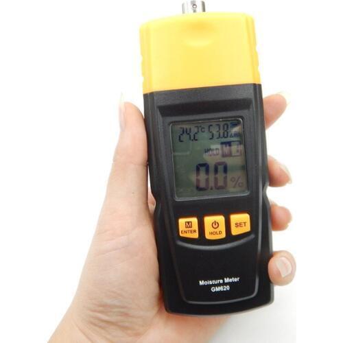High Quality Digital LCD Display Wood Moisture Tester GM620 Portable Moisture Meter 2~70% Humidity Tester Timber Damp Detector