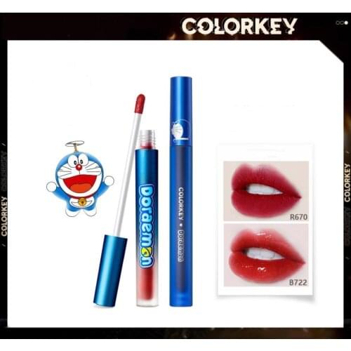 Carton Series Lip Gloss Women Beauty Cosmetic Lip Makeup Velvet Matte Mirror Surface Effect Waterproof and Long-lasting Lipstick