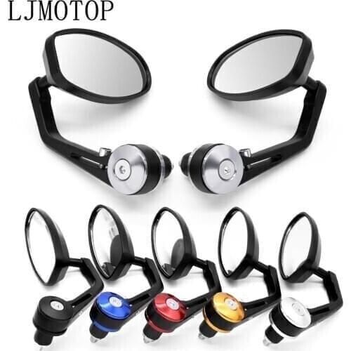 CNC Motorcycle Mirror 7/8" Handle Bar End Aluminum Rearview Mirrors For Honda Black SpiRit NC750 S X CB1100 CRF1000L AFRICA TWIN