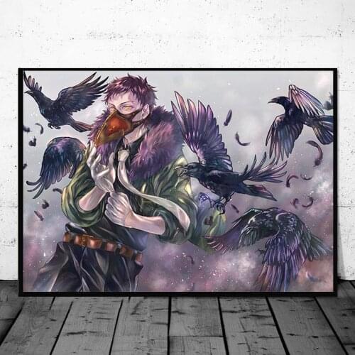 My Hero Academia Poster Digital Illustration Anime Picture Poster Canvas Art Prints,50 x 70 cm,No Frame