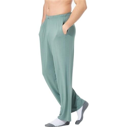 140 KG Plus Size 5XL 6XL 7XL Modal Cotton Mens Sleep Pants Summer Fall Large Size Loose Sleep Bottoms Mens Elastic Trousers