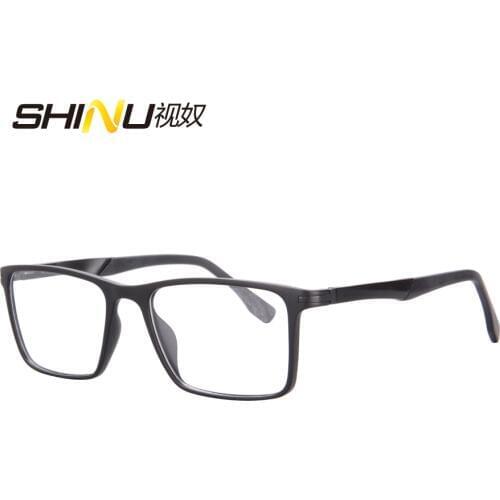 SHINU Blue Light Blocking Progressive Multifocal Reading Glasses Men Photochromic Sunglasses Prescription Glasses Gaming